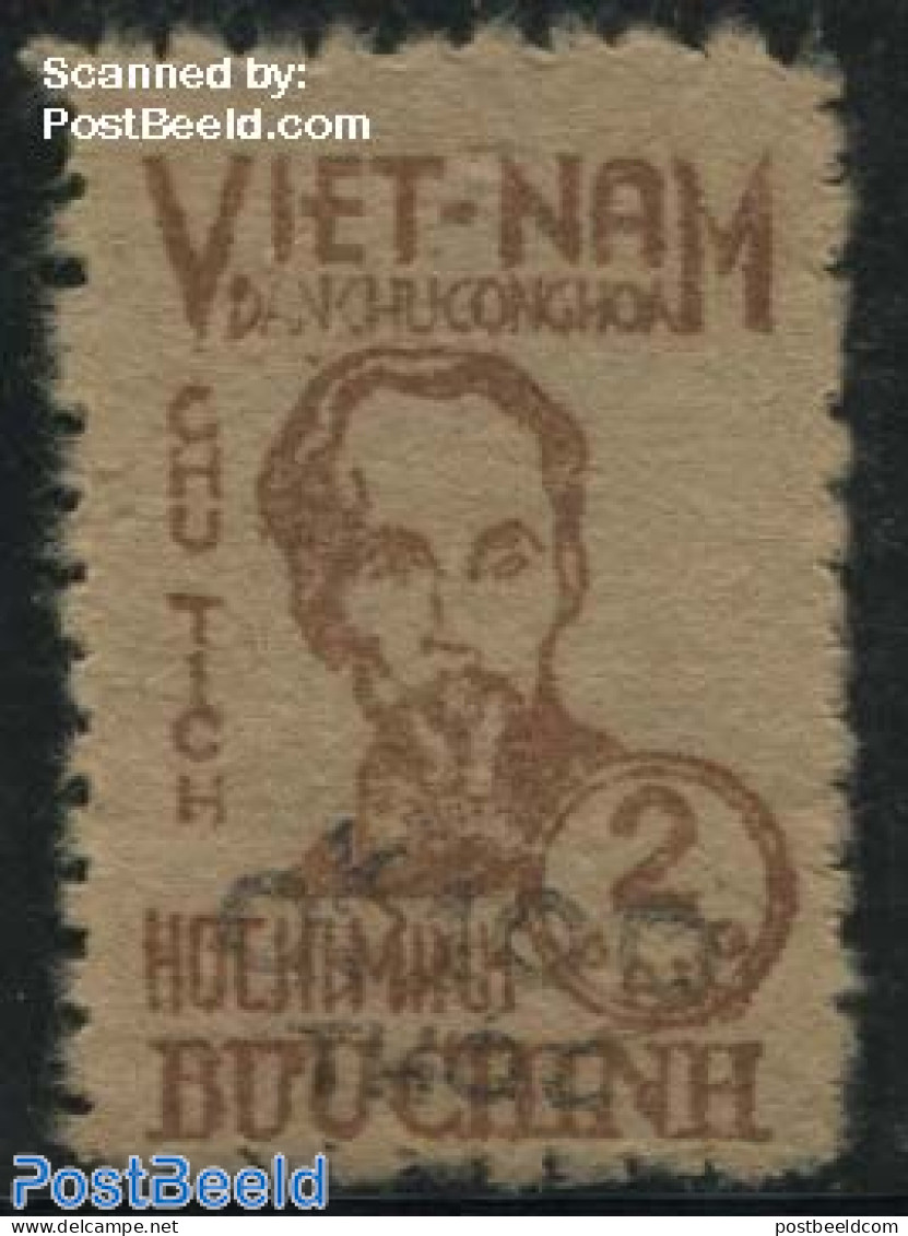 Vietnam 1955 0.100K On 2D, Stamp Out Of Set, Mint NH - Autres & Non Classés