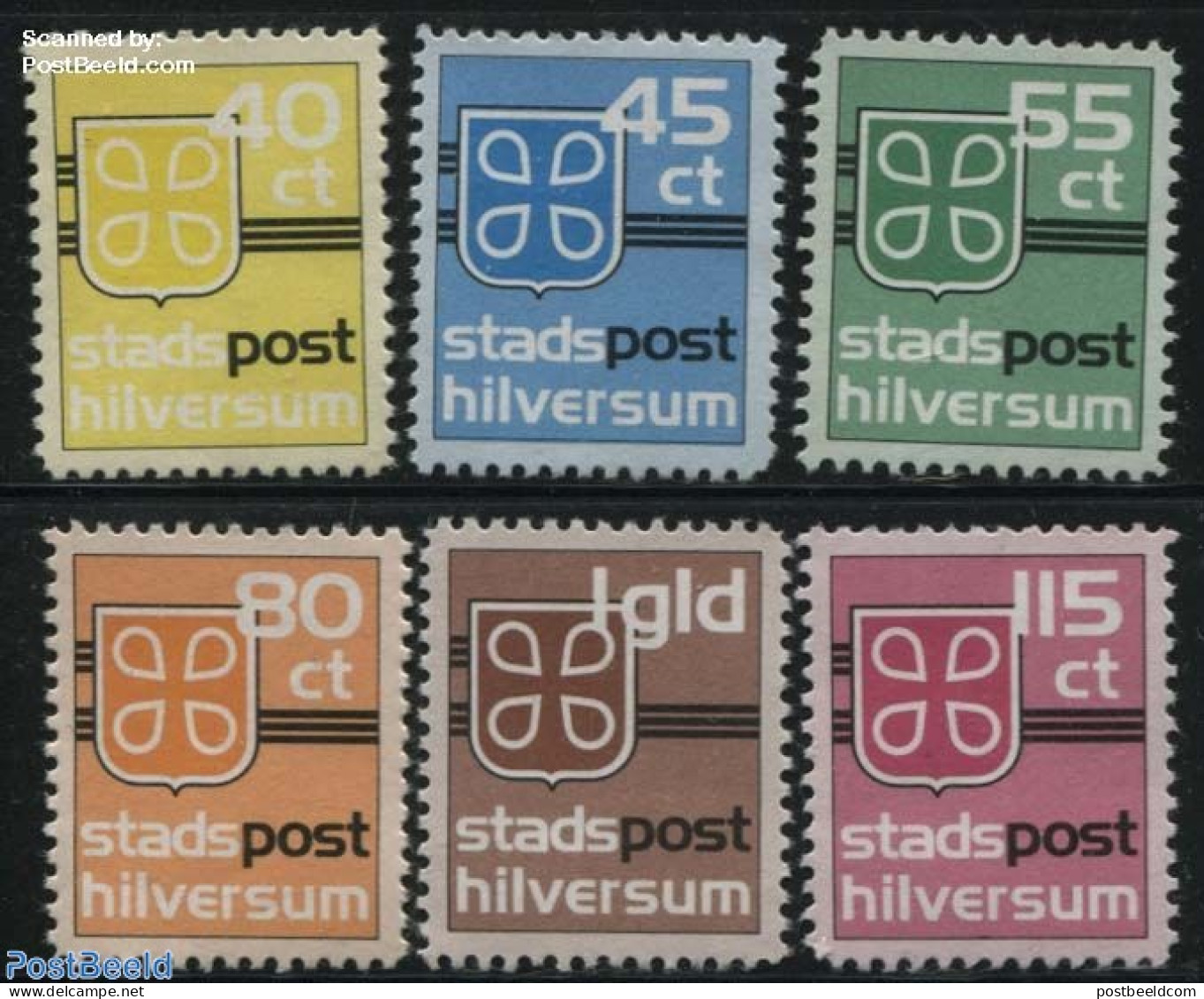 Netherlands, Local Post 1984 Stadspost Hilversum, Coat Of Arms 6v, Mint NH, History - Coat Of Arms - Autres & Non Classés