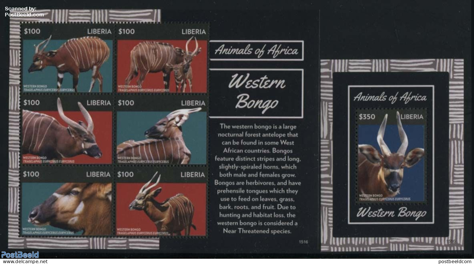 Liberia 2015 Western Bongo 2 S/s, Mint NH, Nature - Animals (others & Mixed) - Sonstige & Ohne Zuordnung