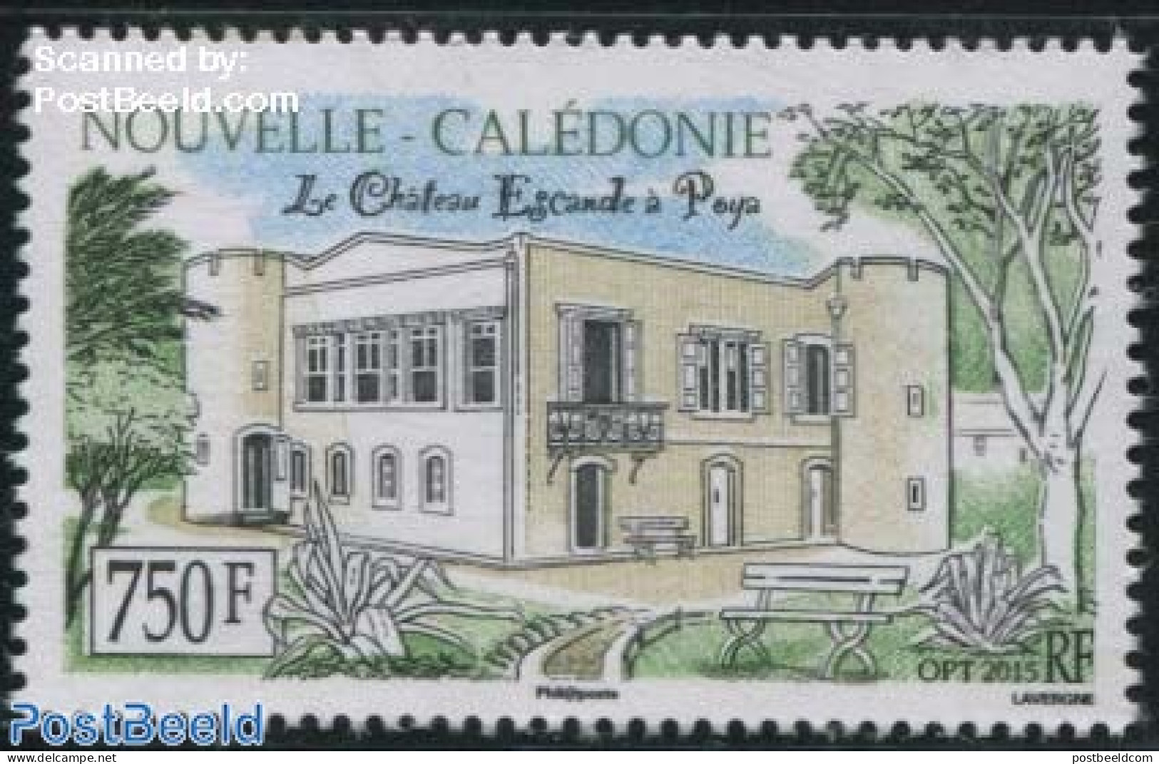 New Caledonia 2015 Chateau Escande 1v, Mint NH, Art - Castles & Fortifications - Ungebraucht