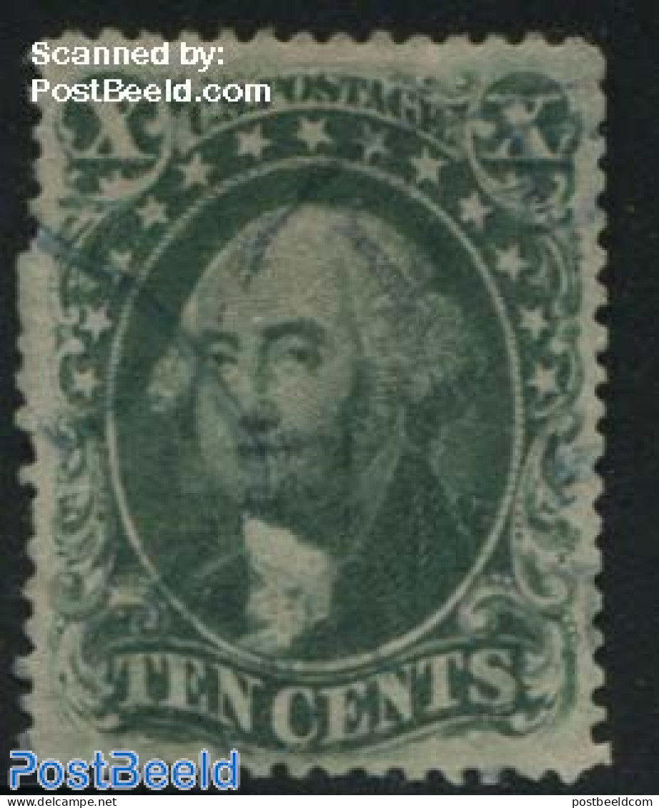 United States Of America 1857 10c, Green, Type III, Used, Used Stamps - Used Stamps