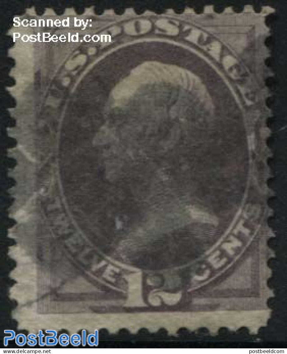 United States Of America 1870 12c, Violet, Used, Used Stamps - Gebraucht