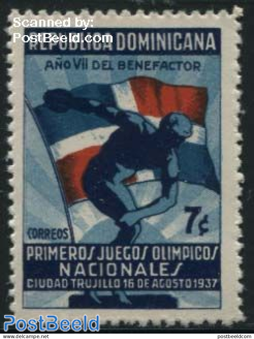 Dominican Republic 1937 7c, Stamp Out Of Set, Mint NH, History - Sport - Flags - Sport (other And Mixed) - Sonstige & Ohne Zuordnung