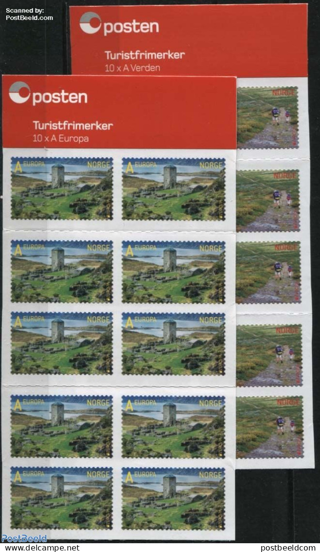 Norway 2012 Europa, Tourism 2 Booklets, Mint NH, History - Various - Europa (cept) - Stamp Booklets - Tourism - Art - .. - Ongebruikt