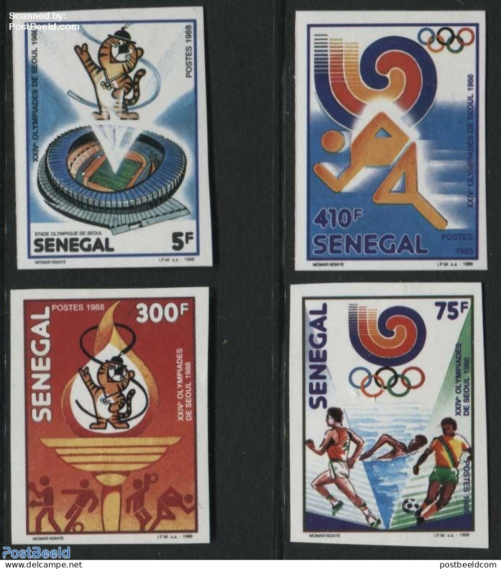 Senegal 1988 Olympic Games Seoul 4v, Imperforated, Mint NH, Sport - Olympic Games - Senegal (1960-...)