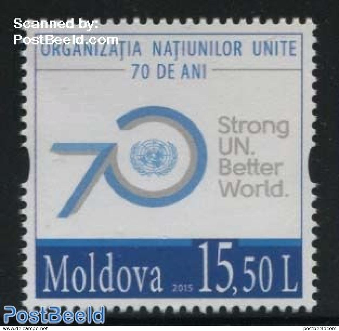 Moldova 2015 70 Years United Nations 1v, Mint NH, History - United Nations - Autres & Non Classés