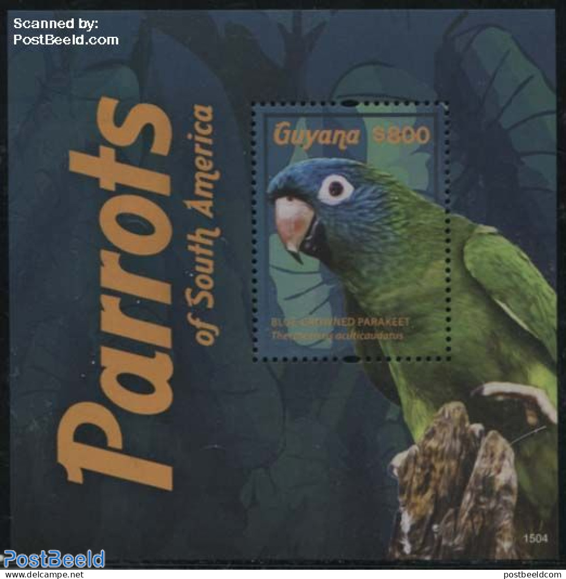 Guyana 2015 Parrots S/s, Mint NH, Nature - Birds - Parrots - Guyana (1966-...)