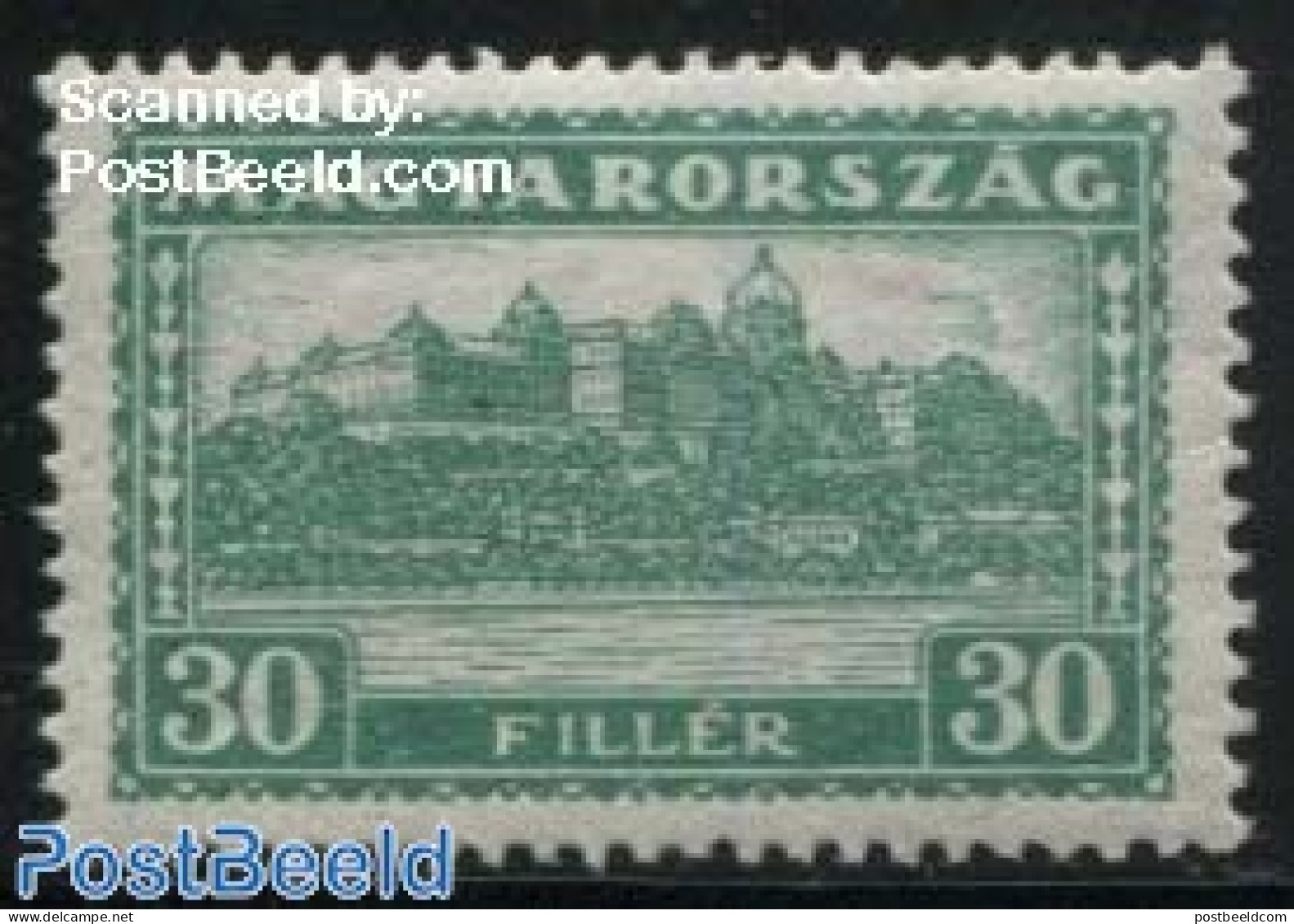 Hungary 1927 30F, Stamp Out Of Set, Mint NH, Castles & Fortifications - Neufs