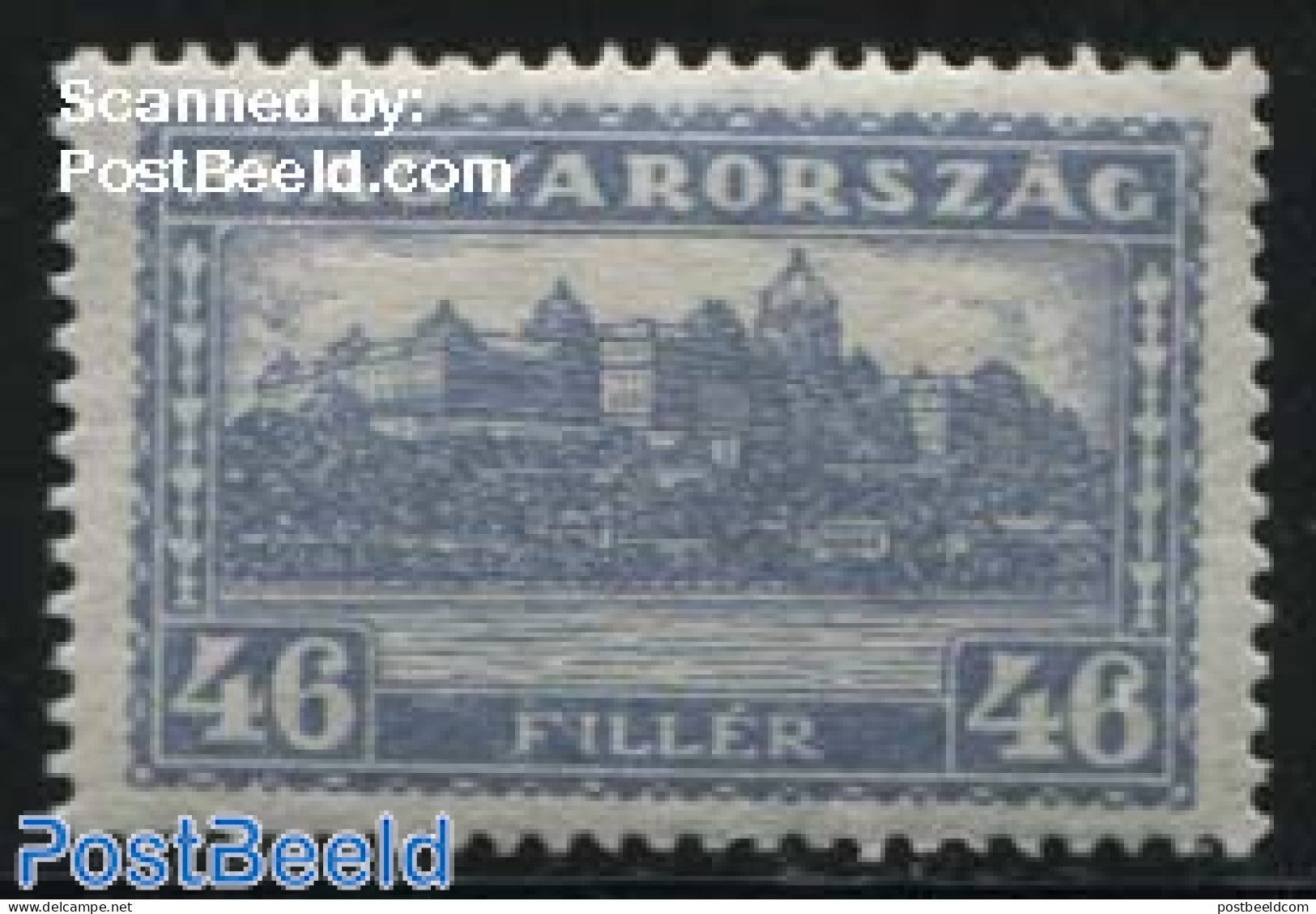 Hungary 1927 46F, Stamp Out Of Set, Mint NH, Castles & Fortifications - Unused Stamps