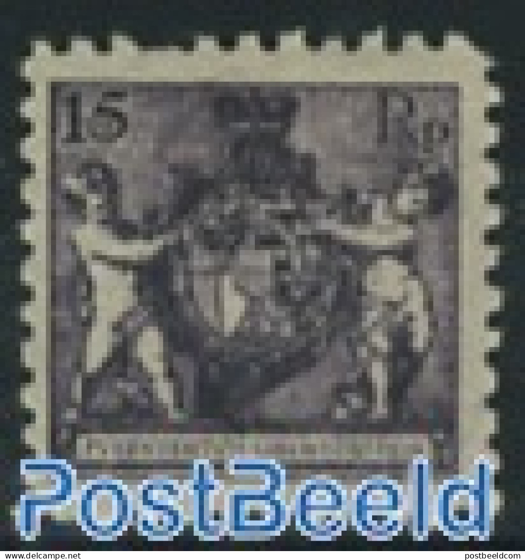 Liechtenstein 1921 15Rp, Perf. 9.5, Stamp Out Of Set, Mint NH, History - Coat Of Arms - Neufs