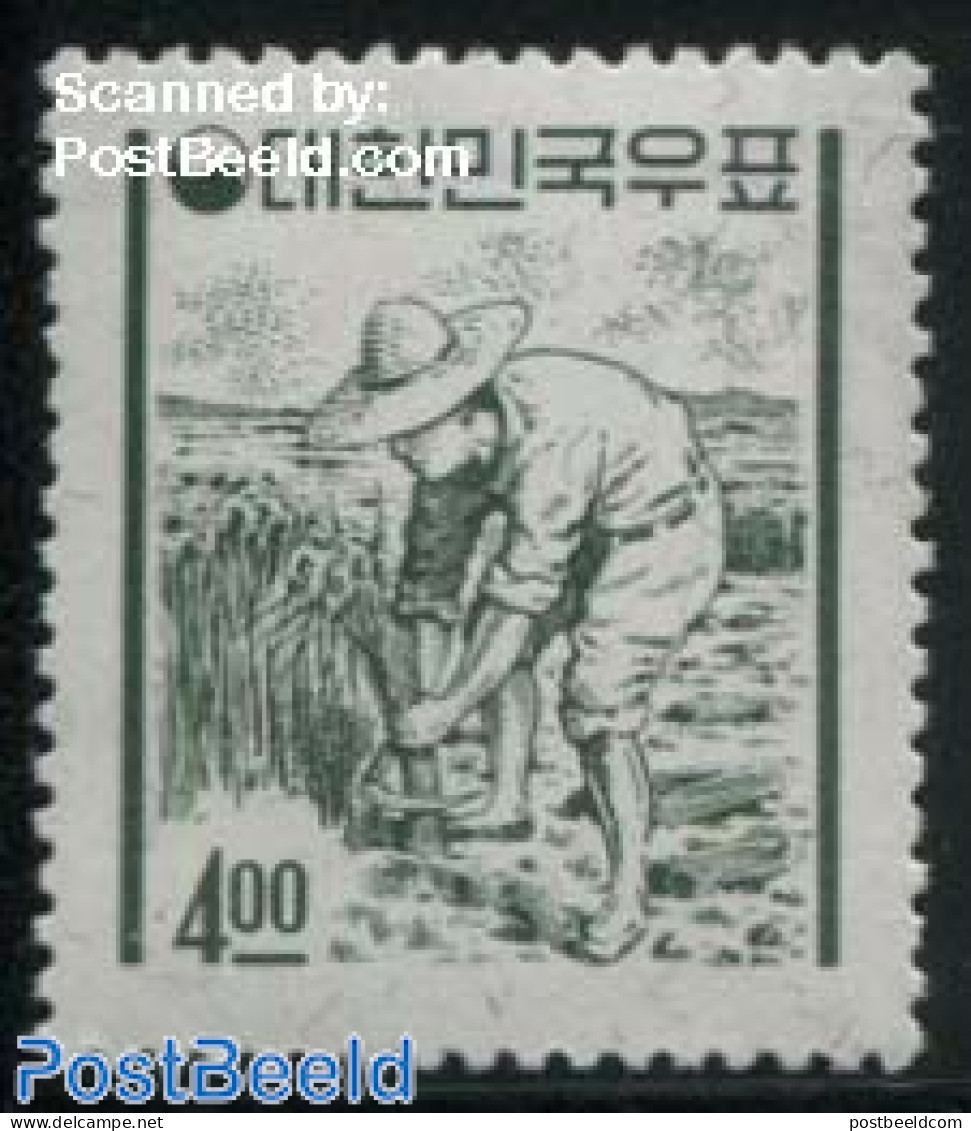 Korea, South 1963 4.00, Stamp Out Of Set, Mint NH, Various - Agriculture - Agriculture