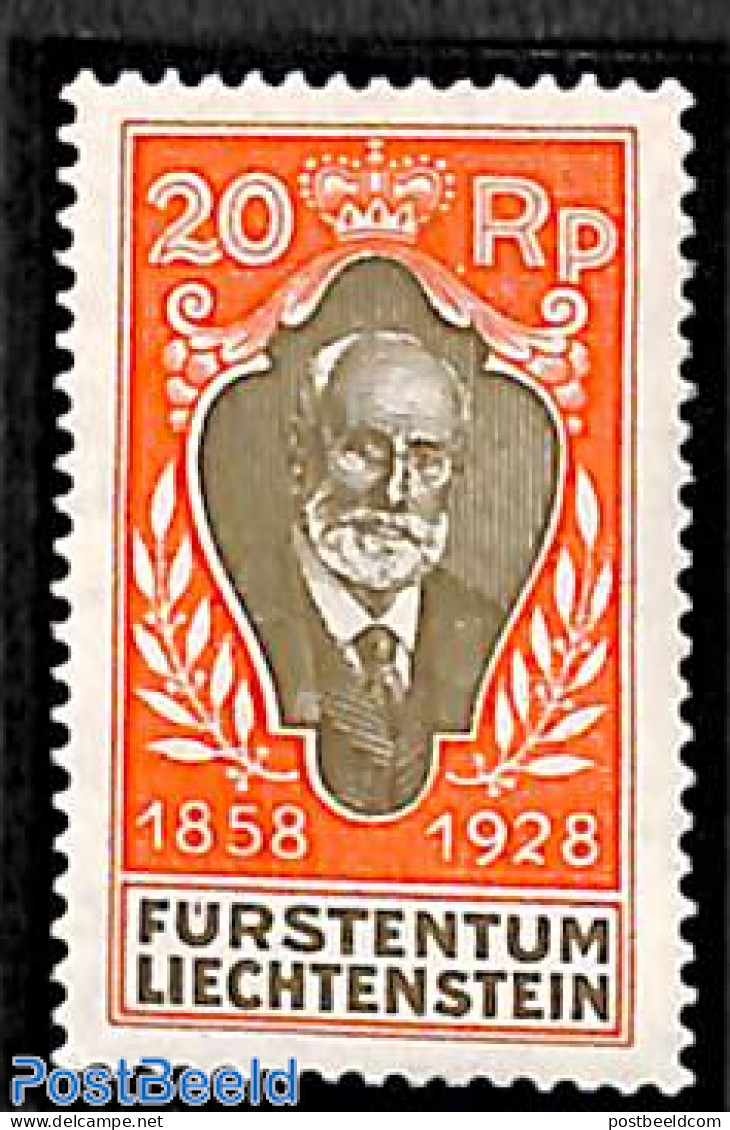 Liechtenstein 1928 20Rp, Stamp Out Of Set, Unused (hinged) - Nuevos