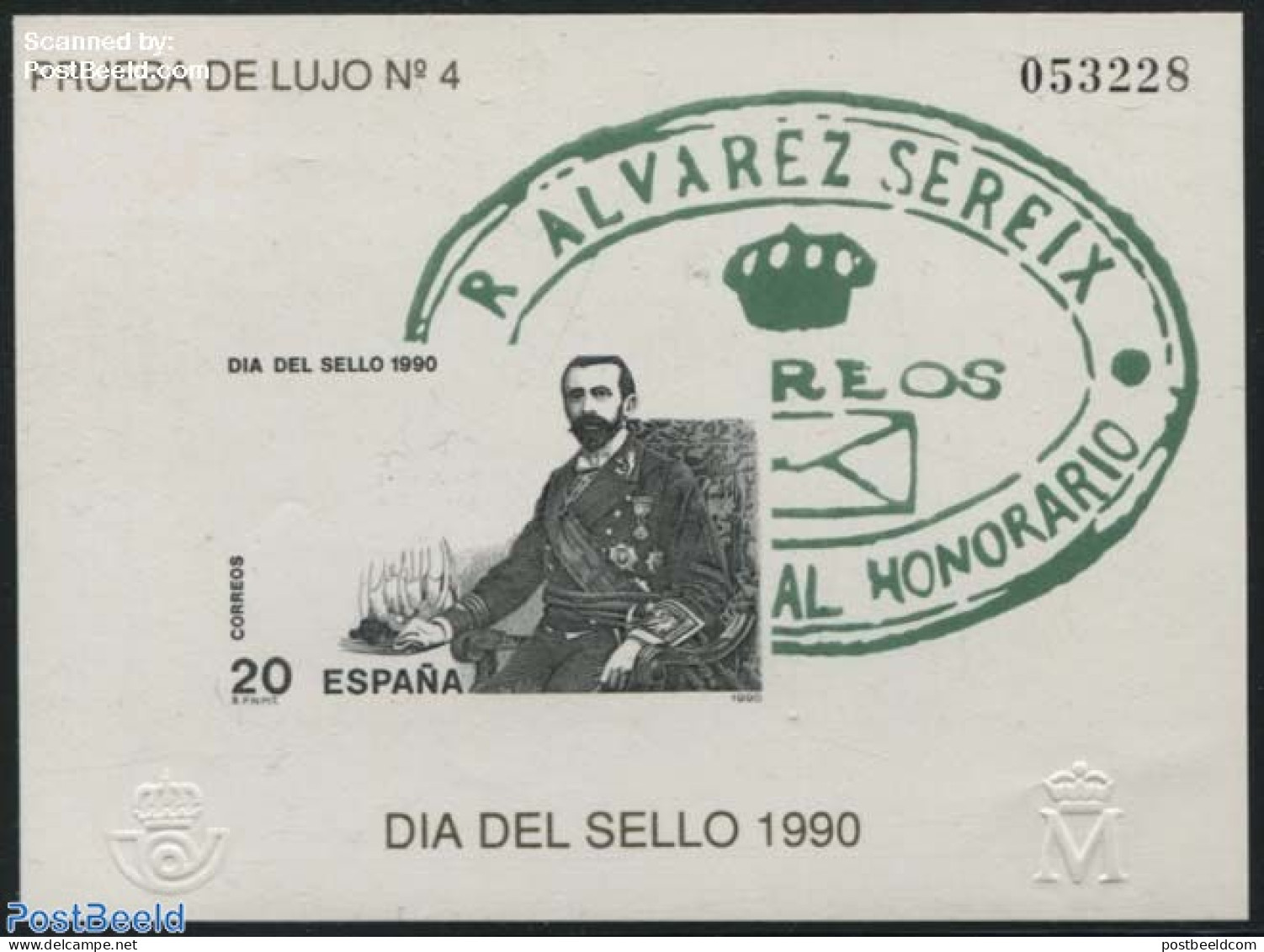 Spain 1990 Stamp Day, Special Sheet (not Valid For Postage), Mint NH, Stamp Day - Neufs