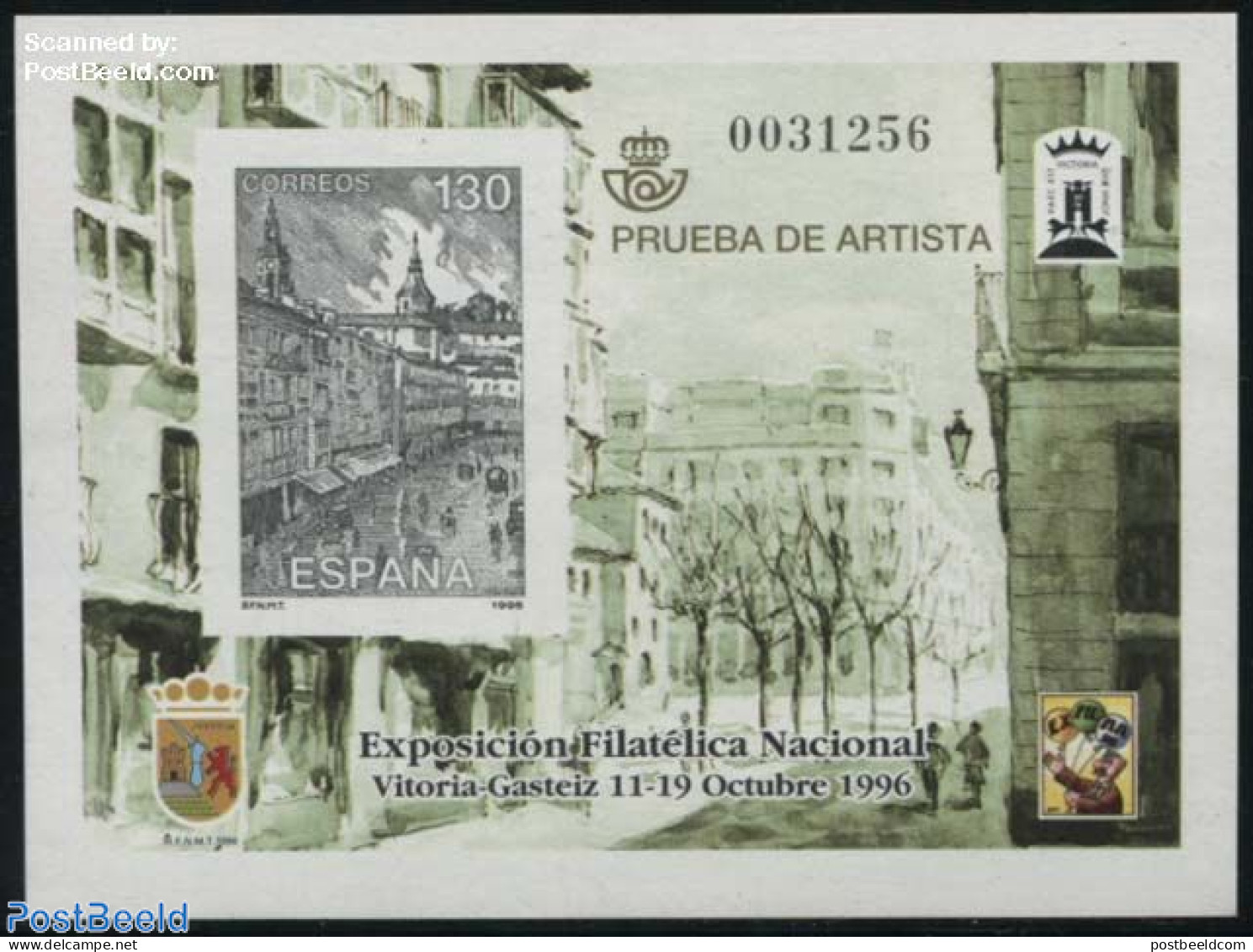 Spain 1996 EXFILNA, Special Sheet (not Valid For Postage), Mint NH, Various - Philately - Street Life - Ungebraucht