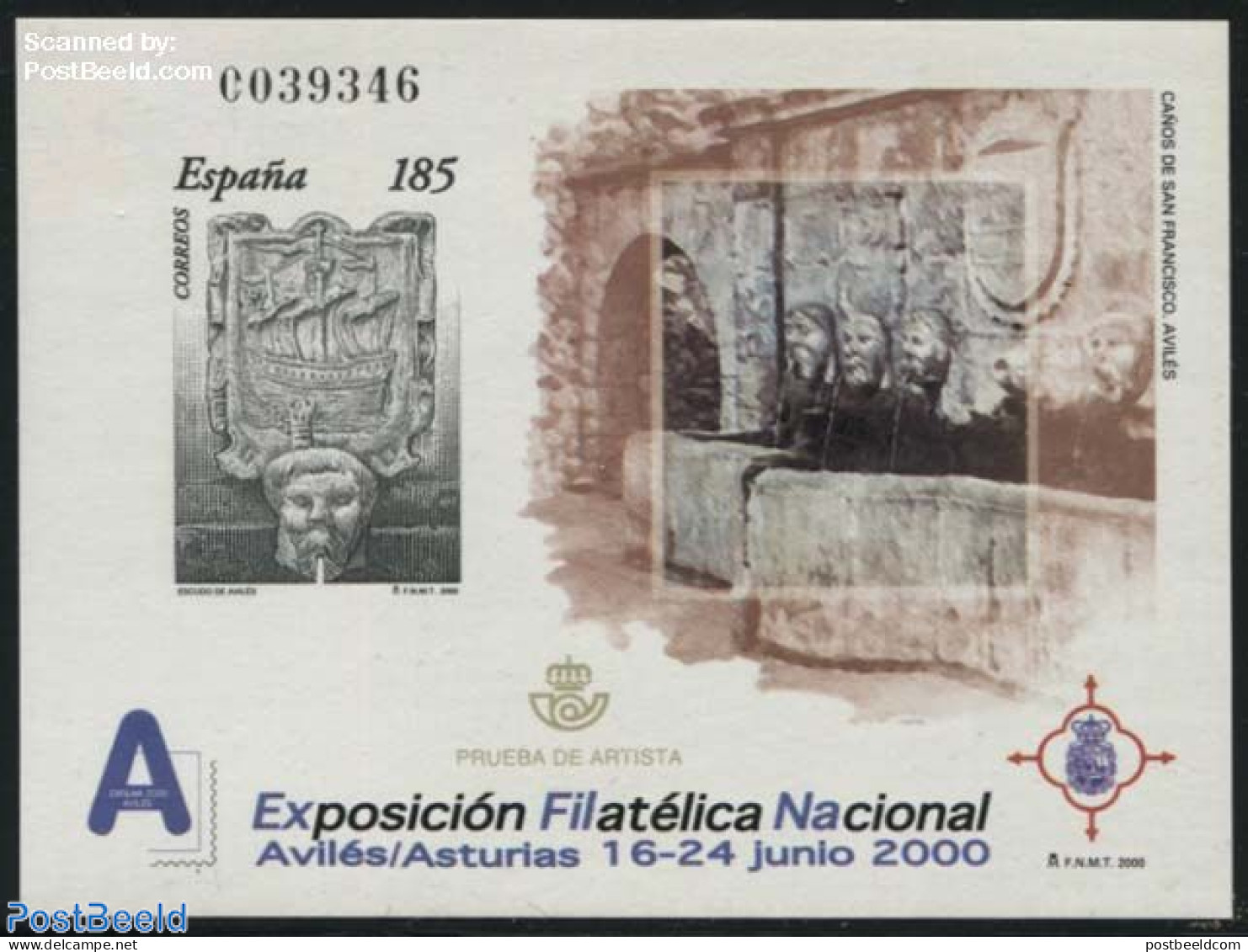 Spain 2000 EXFILNA, Special Sheet (not Valid For Postage), Mint NH, History - Archaeology - Philately - Unused Stamps