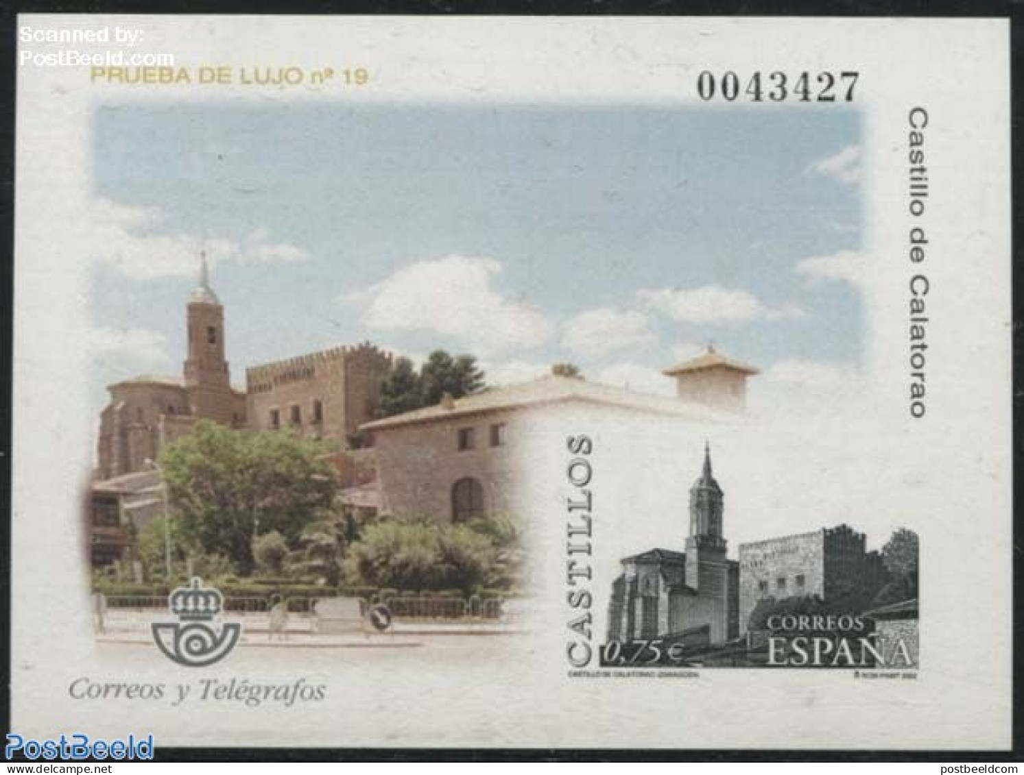 Spain 2002 Castles, Special Sheet (not Valid For Postage), Mint NH, Art - Castles & Fortifications - Unused Stamps