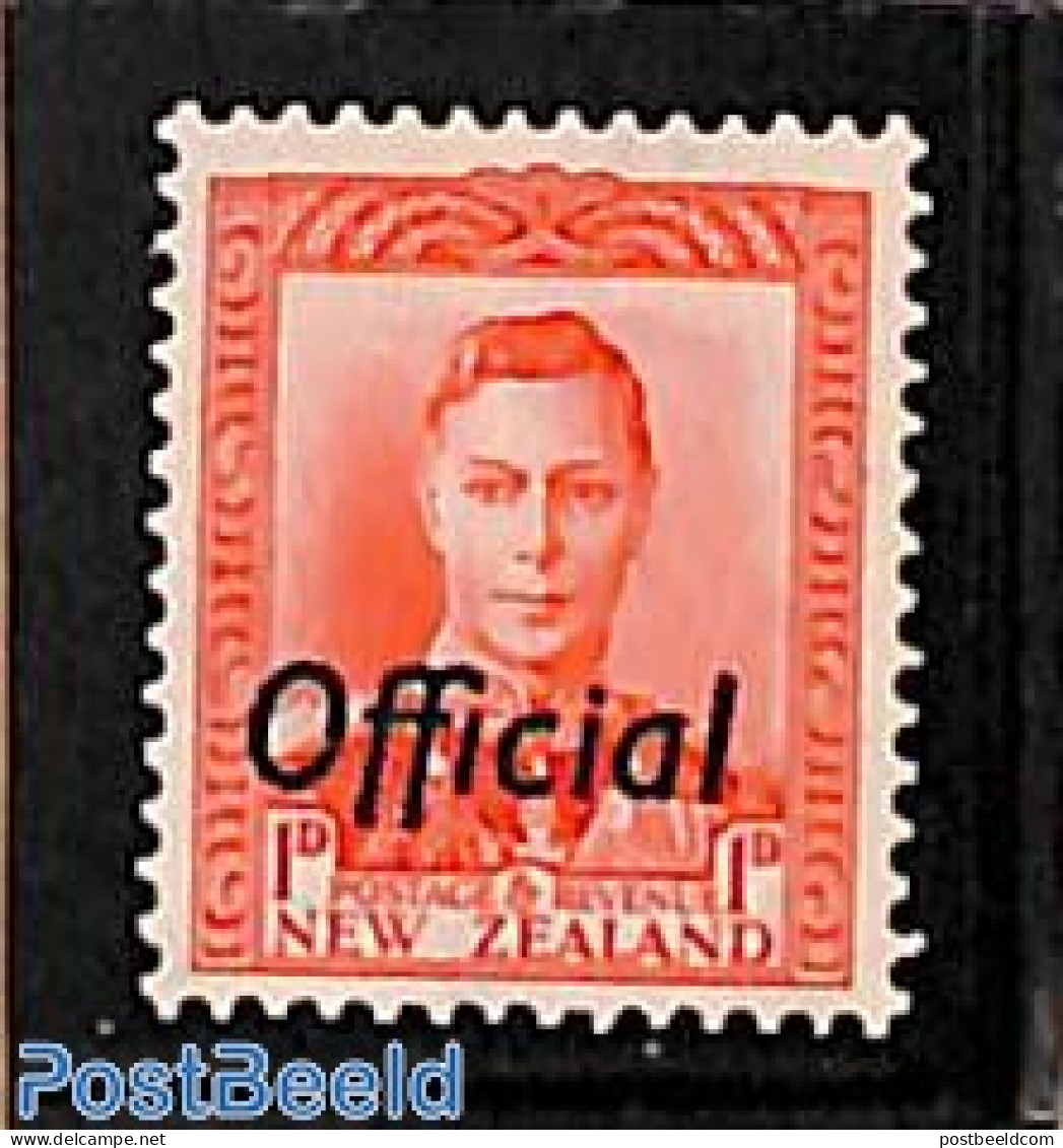 New Zealand 1938 On Service, 1p, Scarlet, Stamp Out Of Set, Mint NH - Andere & Zonder Classificatie