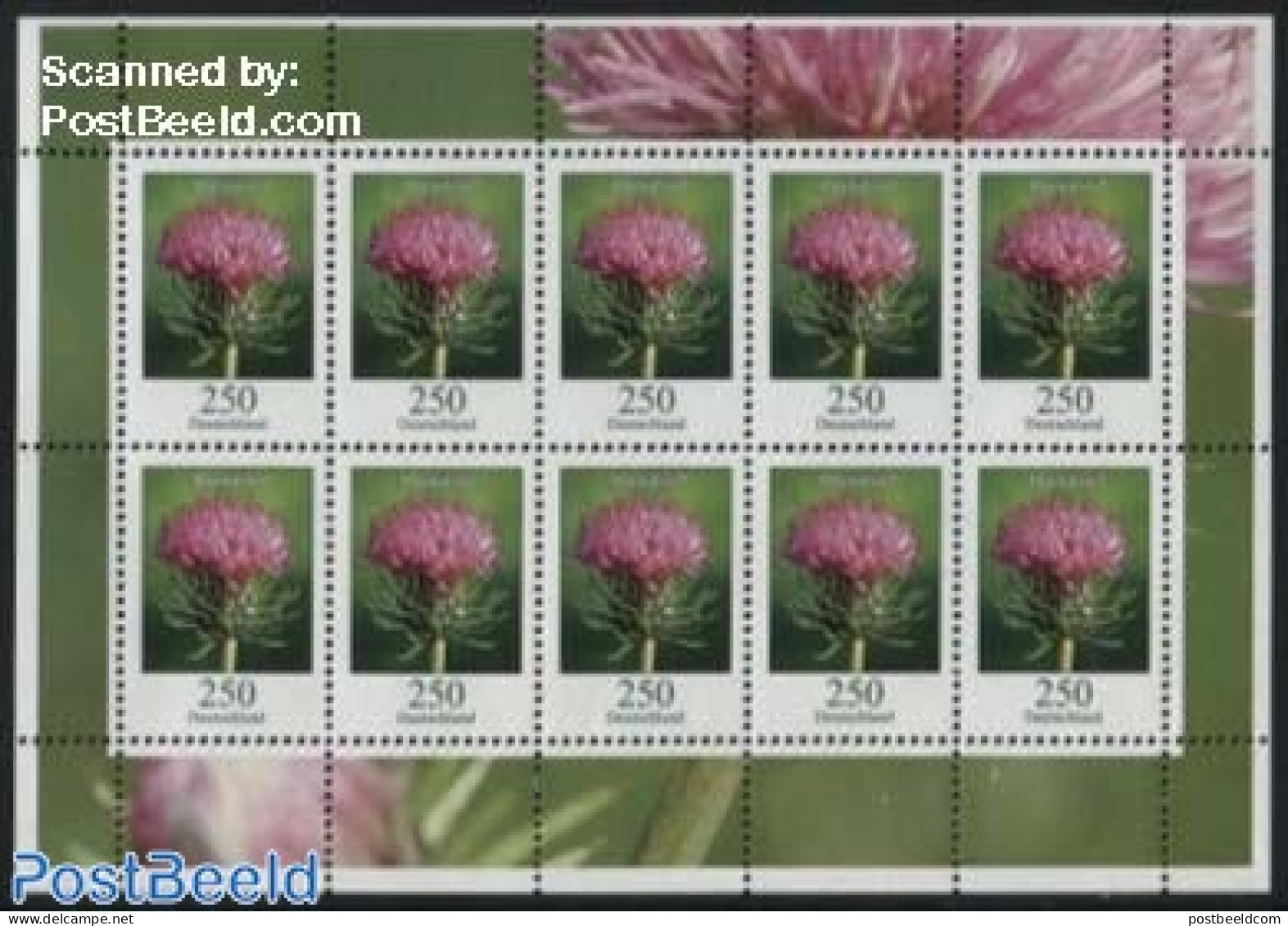 Germany, Federal Republic 2016 Definitive, Alpine Thistle M/s, Mint NH, Nature - Flowers & Plants - Neufs