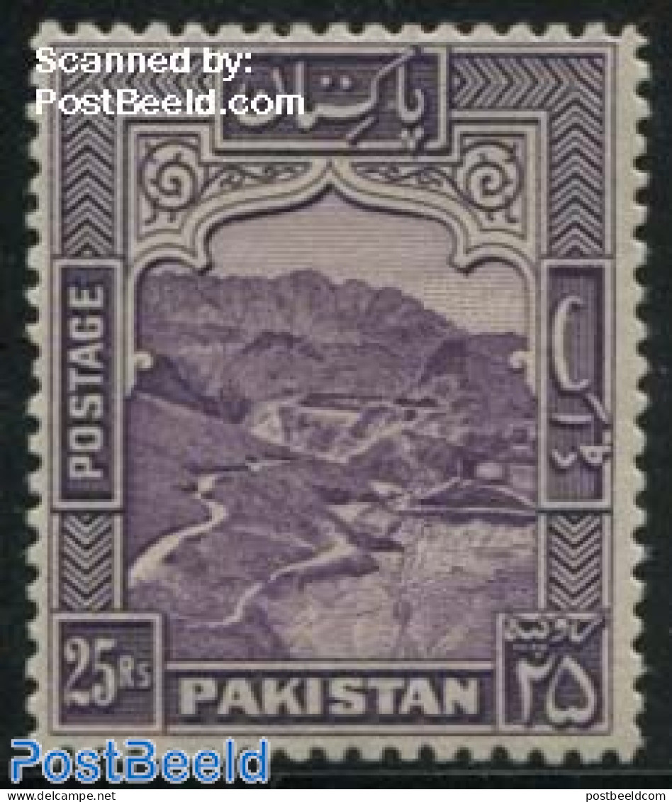 Pakistan 1948 25R, Perf. 12, Stamp Out Of Set, Mint NH - Pakistan