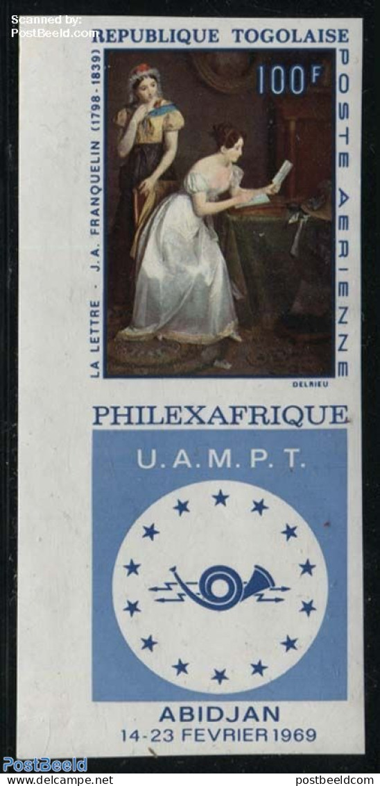 Togo 1968 Philexafrique 1v+tab, Imperforated, Mint NH, Philately - Art - Paintings - Togo (1960-...)