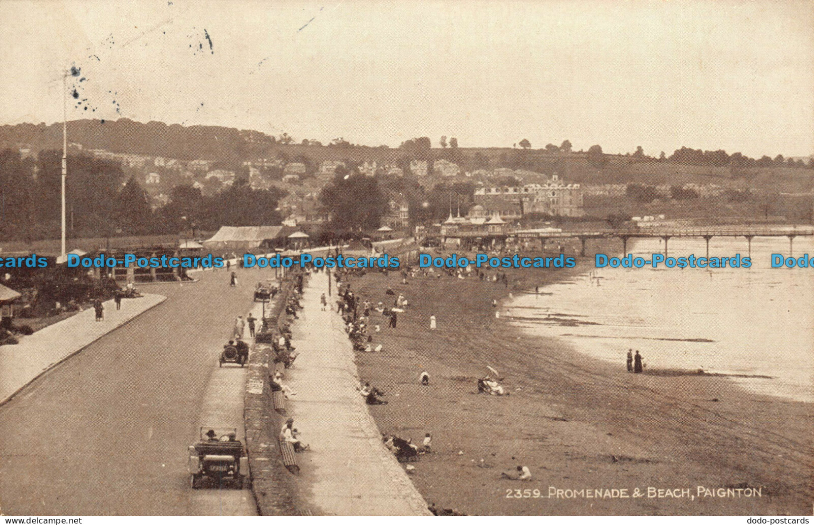 R103027 2359. Promenade And Beach. Paignton. Salmon. Sepio Style. 1925 - Monde