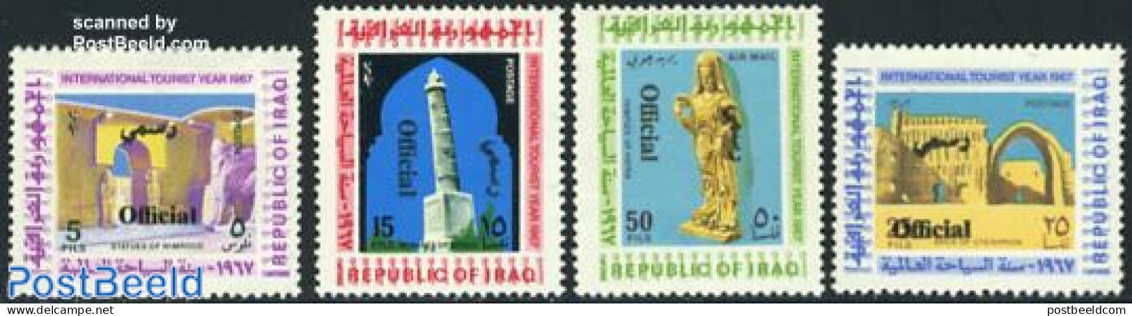Iraq 1971 On Service, Year Of Tourism 4v, Unused (hinged), Various - Tourism - Iraq