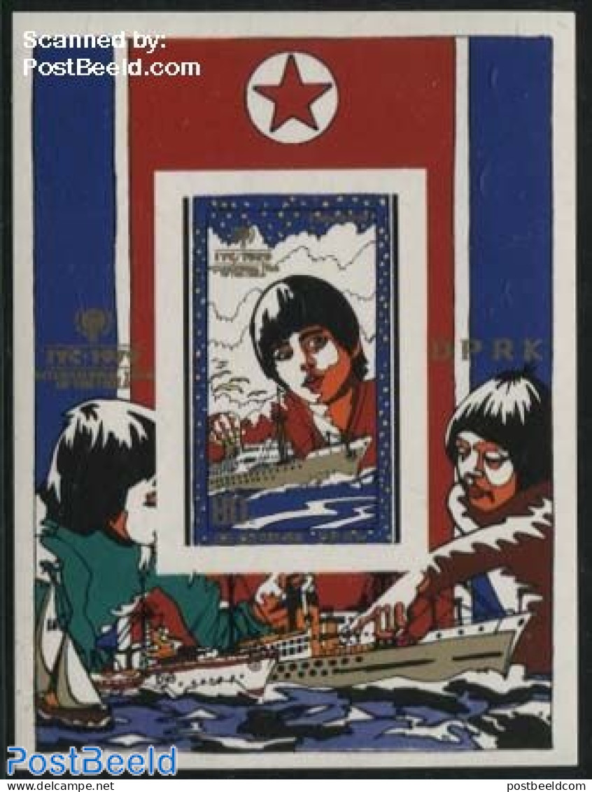 Korea, North 1979 Ship S/s, Imperforated, Mint NH, Transport - Various - Ships And Boats - Year Of The Child 1979 - Bateaux