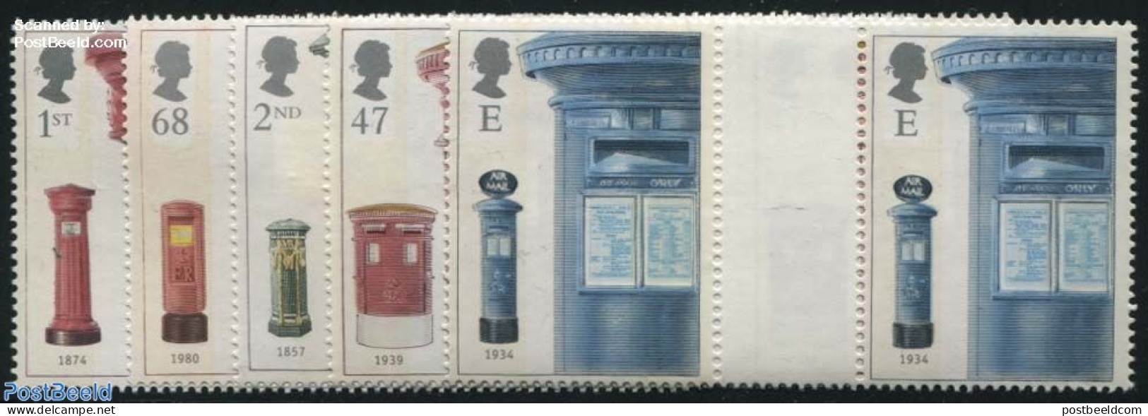 Great Britain 2002 Mail Boxes 5v, Gutterpairs, Mint NH, Post - Ongebruikt