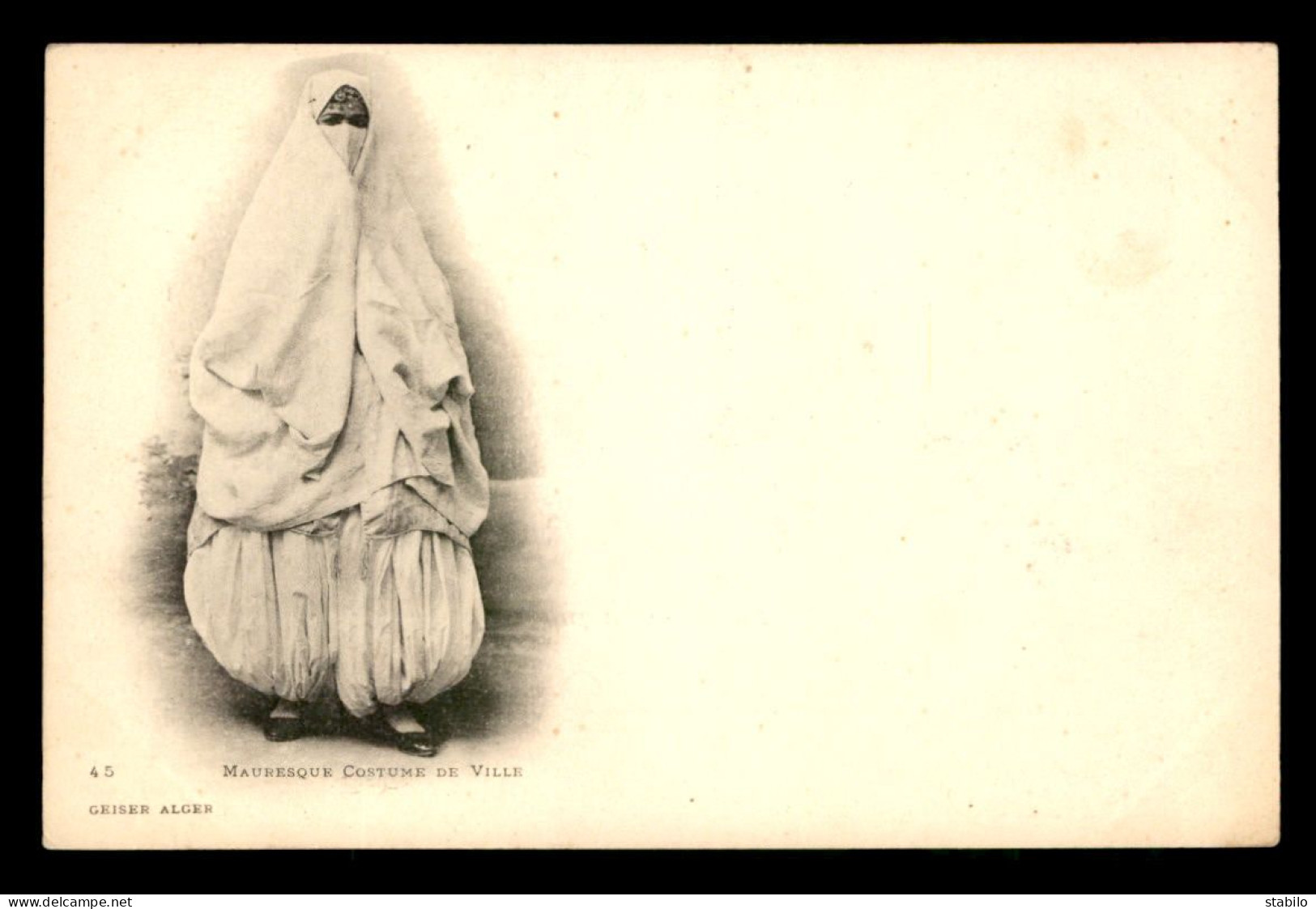 ALGERIE - EDITEUR GEISER CARTE PIONNIERE - MAURESQUE EN COSTUME DE VILLE - FEMME - Szenen