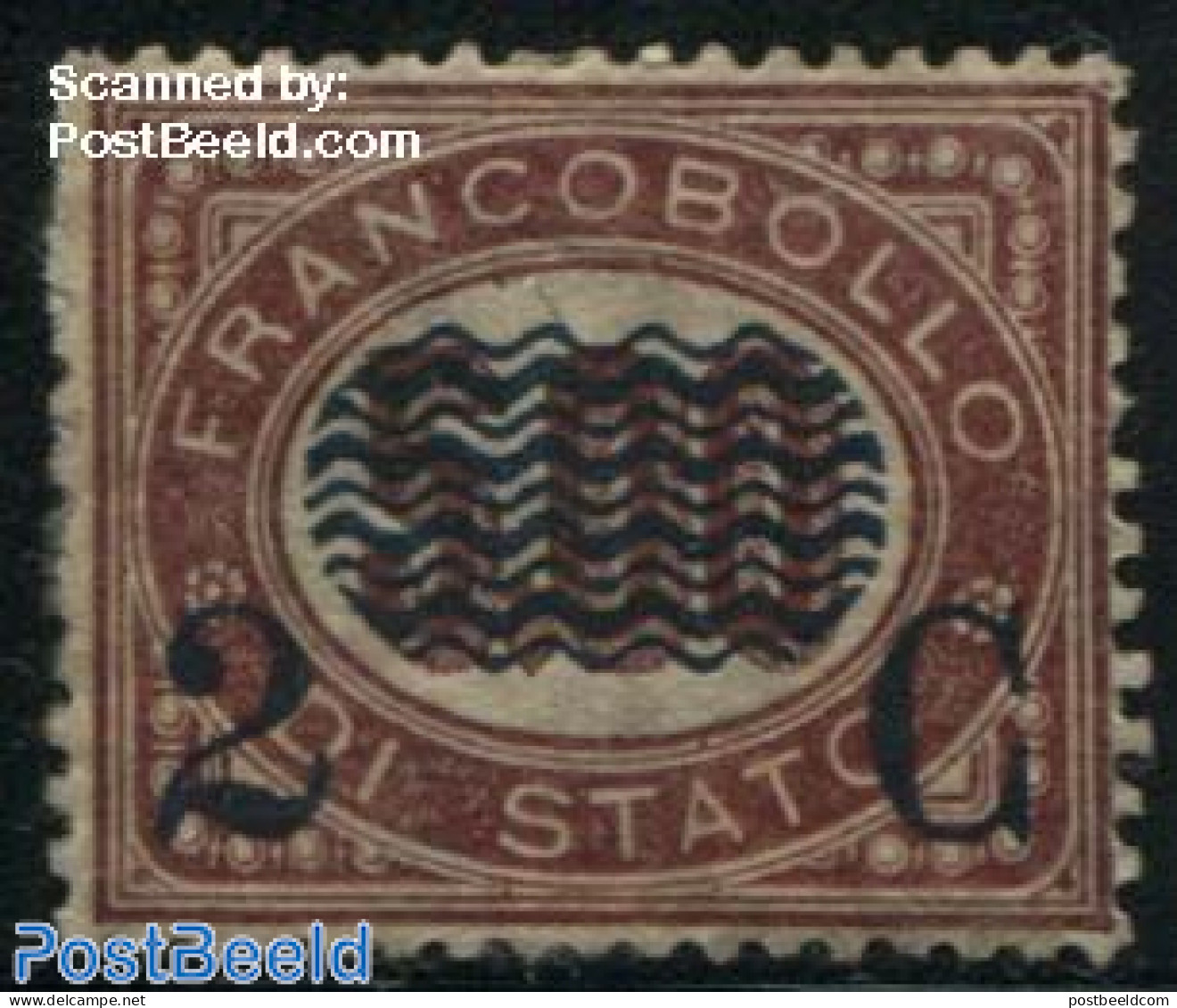 Italy 1878 2c On 5.00L, Stamp Out Of Set, Unused (hinged) - Sonstige & Ohne Zuordnung
