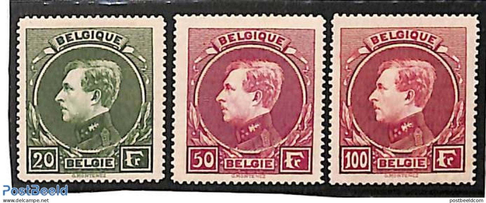 Belgium 1929 Definitives 3v, Mechelen Prints, Unused (hinged) - Unused Stamps