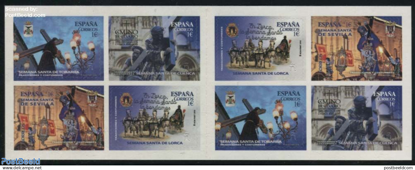 Spain 2016 Semana Santa Booklet, Mint NH, Nature - Religion - Horses - Religion - Stamp Booklets - Unused Stamps