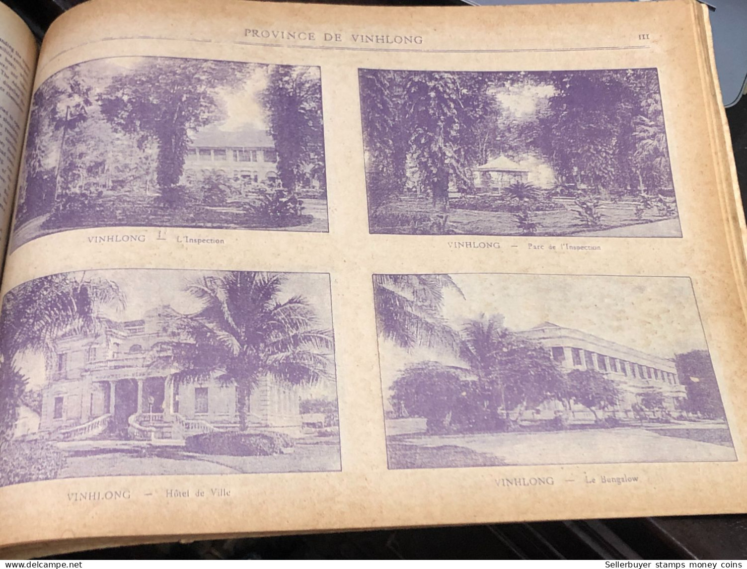 French book printed with 21 provinces and cities with images of southern Vietnam.French colonial period of Vietnam(LA CO