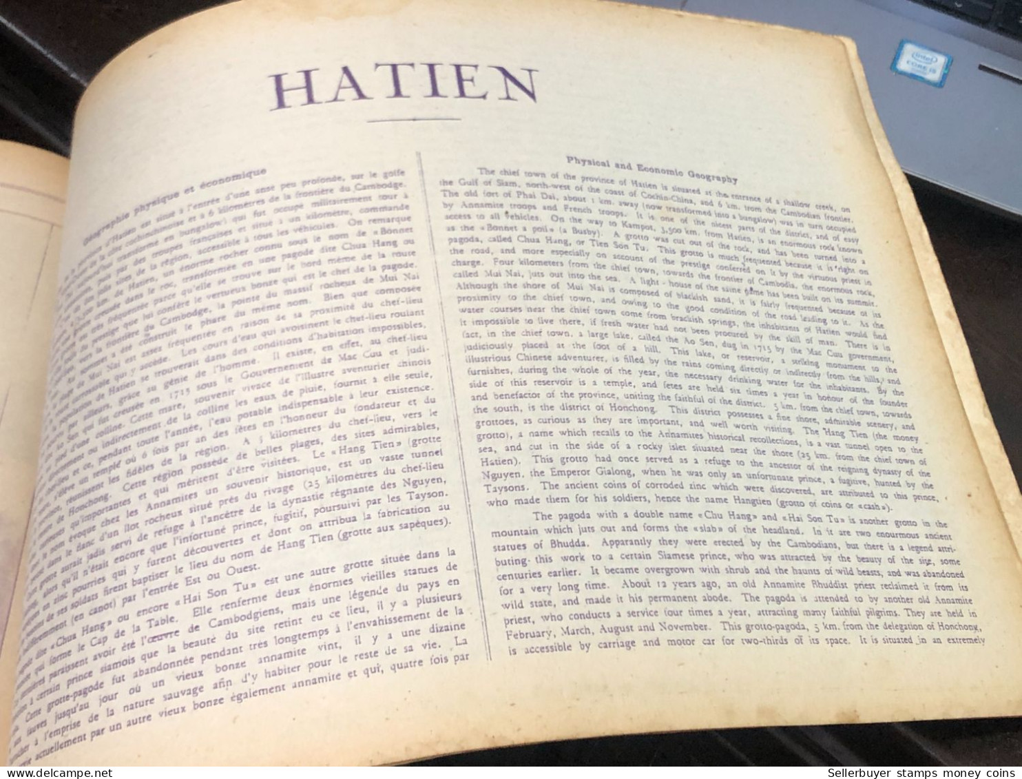 French book printed with 21 provinces and cities with images of southern Vietnam.French colonial period of Vietnam(LA CO