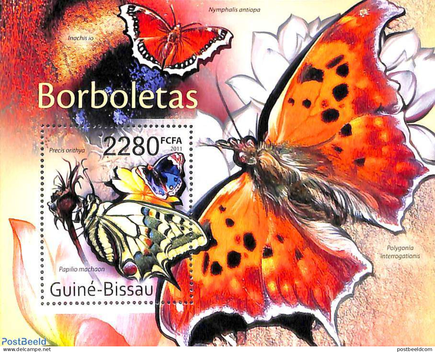 Guinea Bissau 2011 Butterflies S/s, Mint NH, Nature - Butterflies - Guinea-Bissau