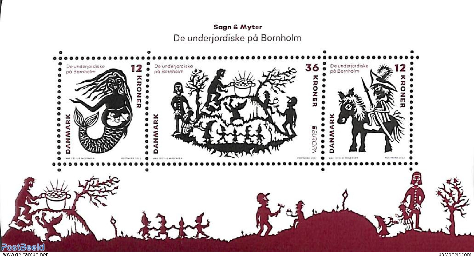 Denmark 2022 Europa, Myths & Legends S/s, Mint NH, History - Europa (cept) - Art - Fairytales - Unused Stamps