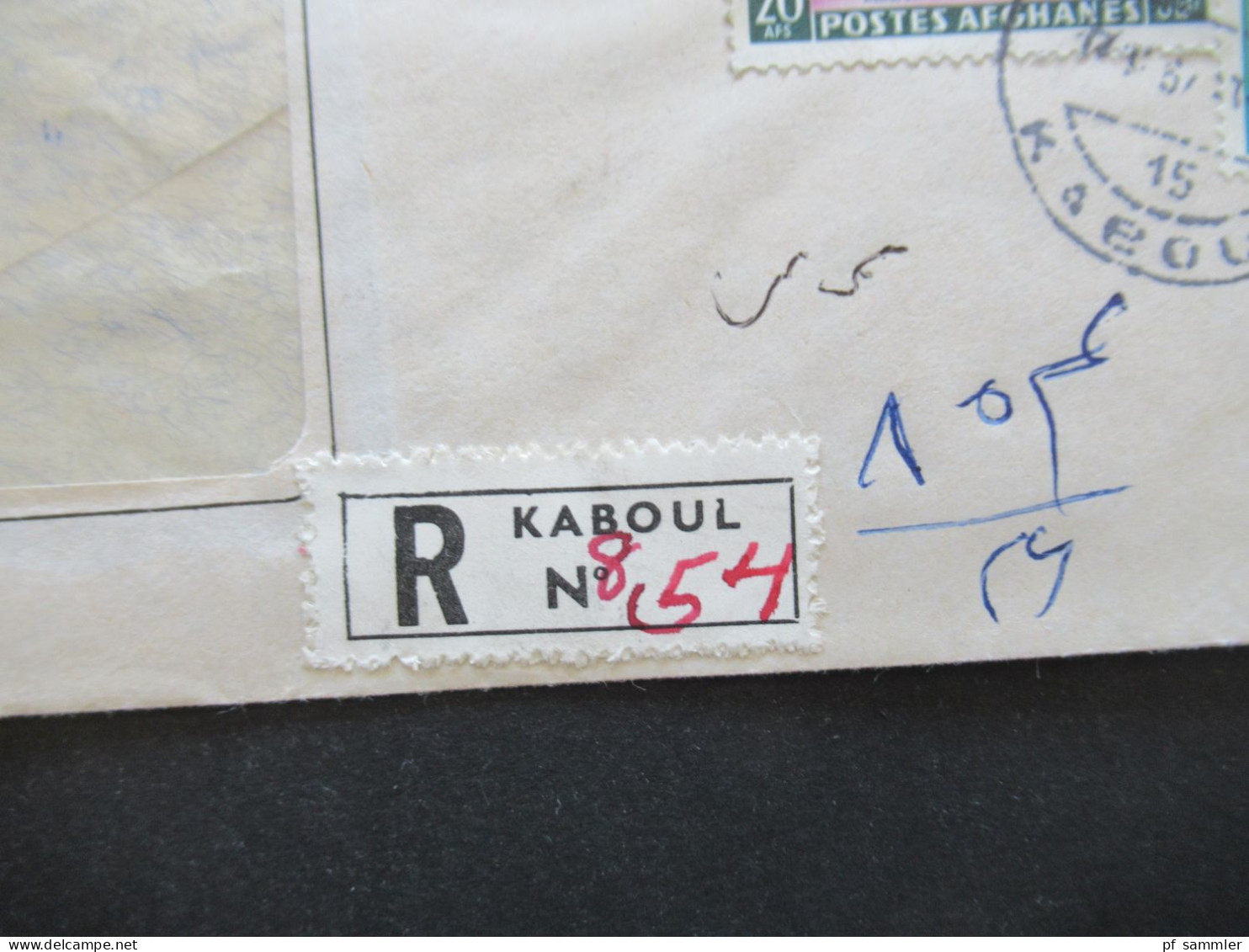 Asien Afghanistan 1967 Registered Air Mail Postes Afghanes Umschlag Siemens Afghanistan Limited Kabul - Menden Sauerland - Afghanistan