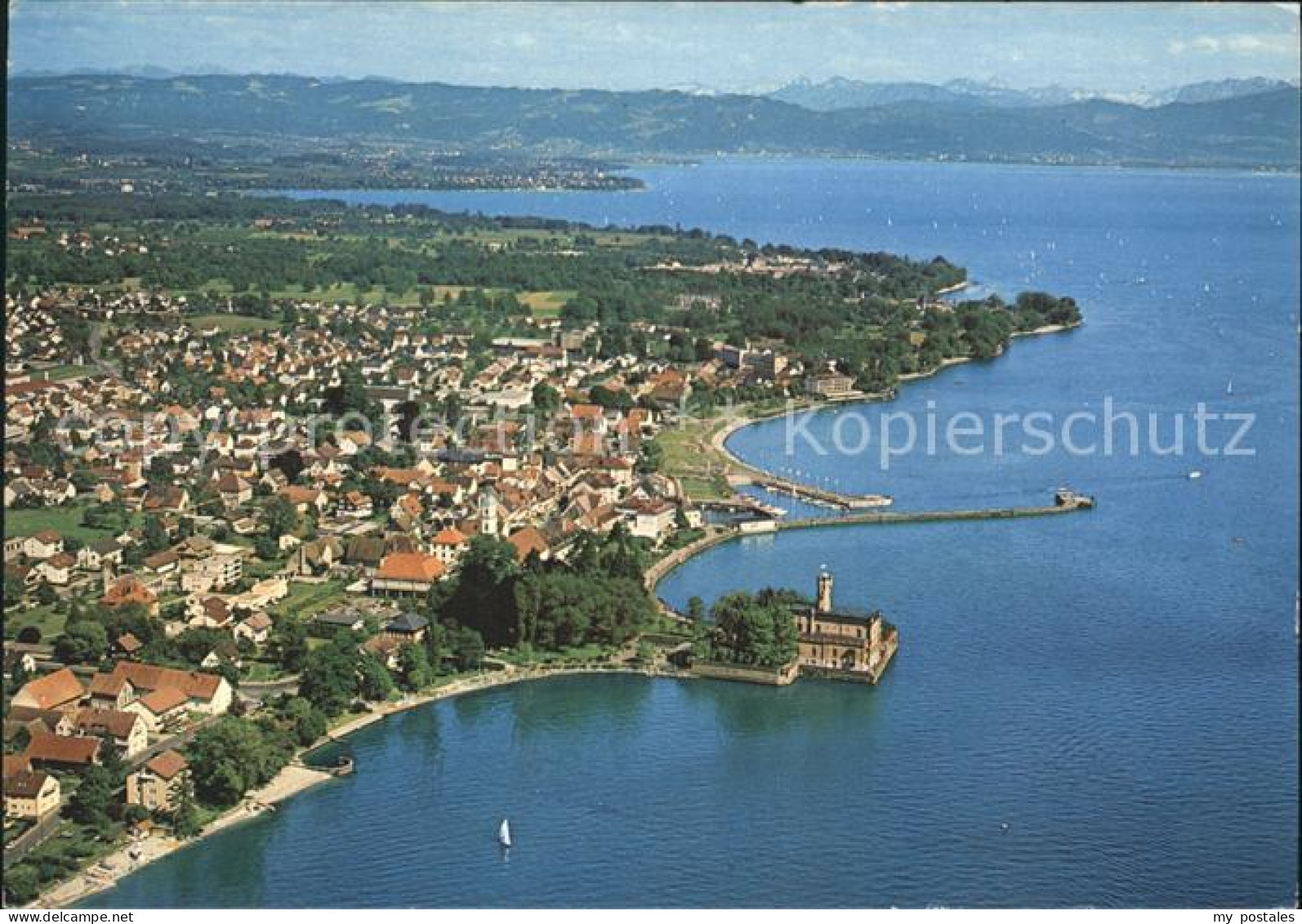 72235140 Langenargen Bodensee Fliegeraufnahme Mit See Und Vorarlberg Langenargen - Langenargen