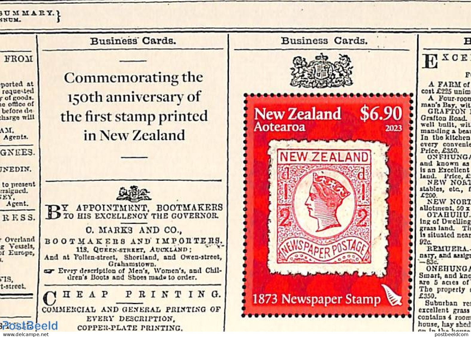 New Zealand 2023 Newspaper Stamp S/s, Mint NH, History - Newspapers & Journalism - Stamps On Stamps - Nuovi