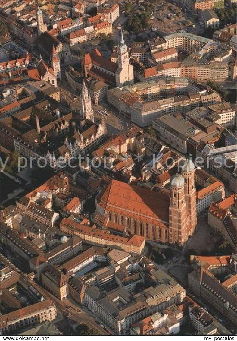 72235101 Muenchen Fliegeraufnahme Dom Zu Unserer Lieben Farue Und Altstadt Muenc - München