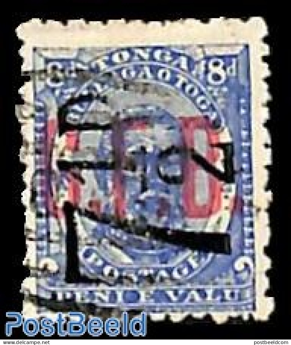 Tonga 1893 7.5d On 8p, Used, Unused (hinged) - Sonstige & Ohne Zuordnung