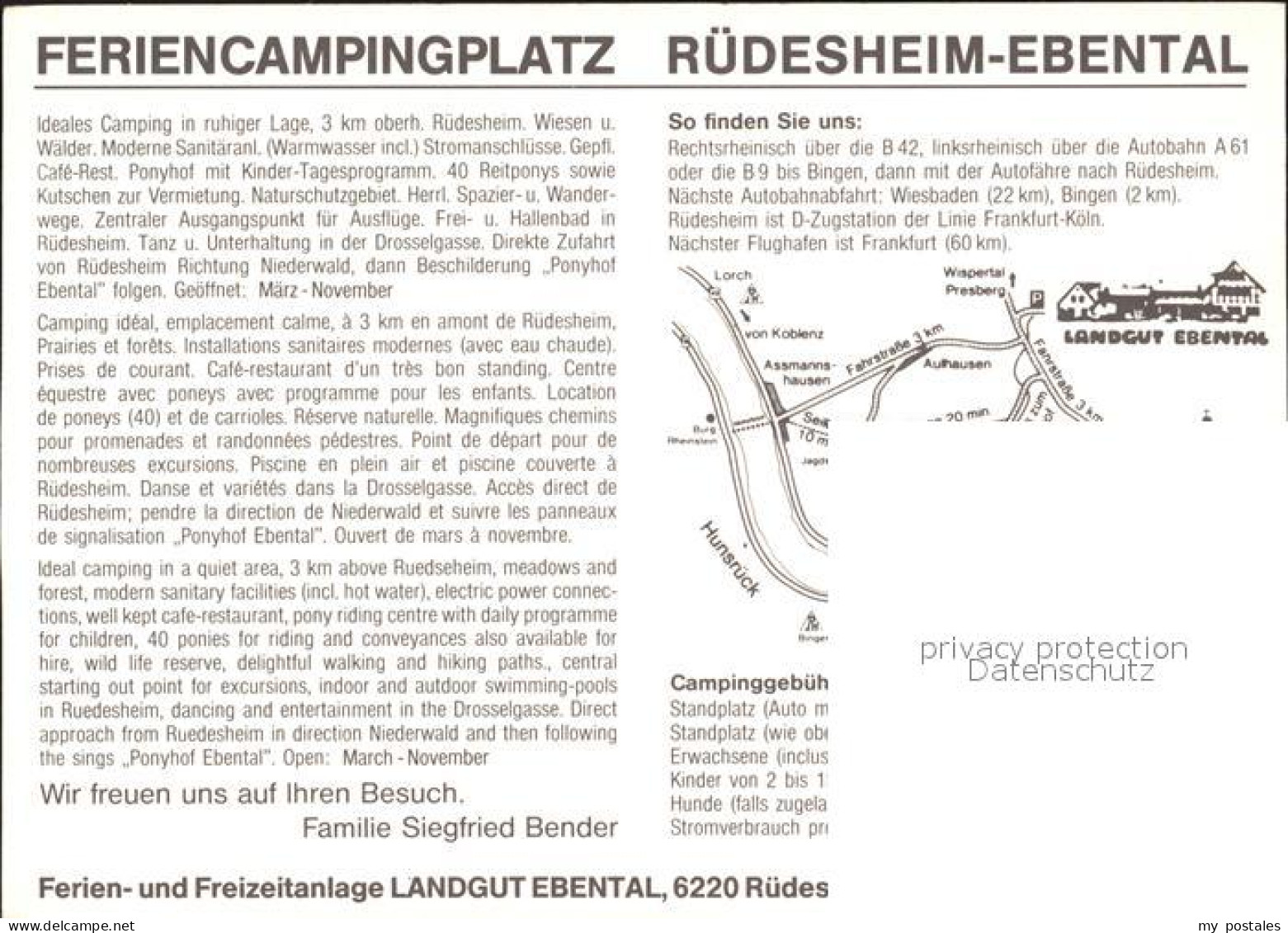 72235091 Ruedesheim Rhein Ponyhof Landgut Ebental  Ruedesheim  - Ruedesheim A. Rh.