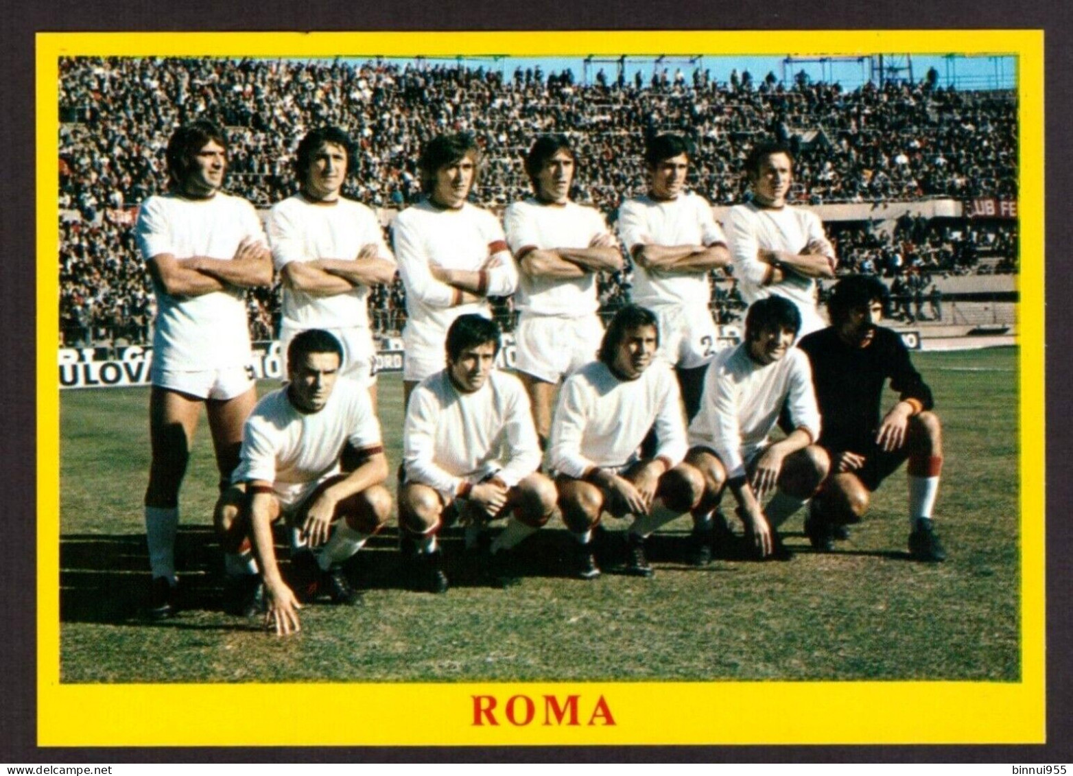 Foglietto Calcio Roma Formazione 1975 - Football