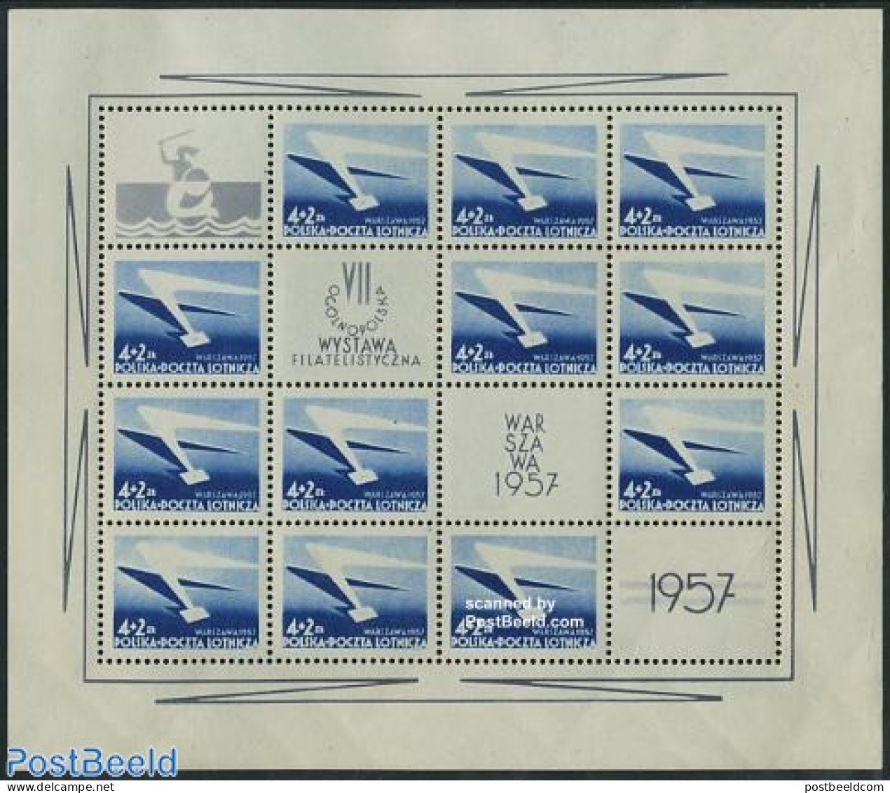 Poland 1957 National Philatelic Expo M/s, Unused (hinged) - Unused Stamps