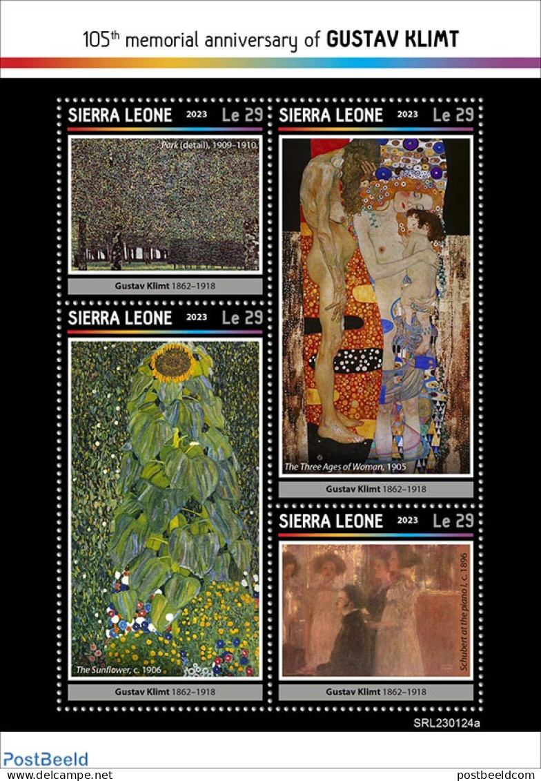 Sierra Leone 2023 Gustav Klimt, Mint NH, Nature - Flowers & Plants - Art - Gustav Klimt - Paintings - Autres & Non Classés