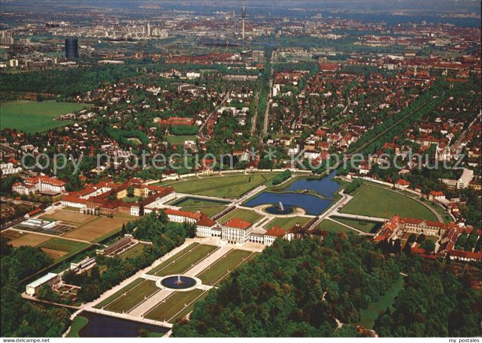 72234518 Muenchen Schloss Nymphenburg Fliegeraufnahme Muenchen - München