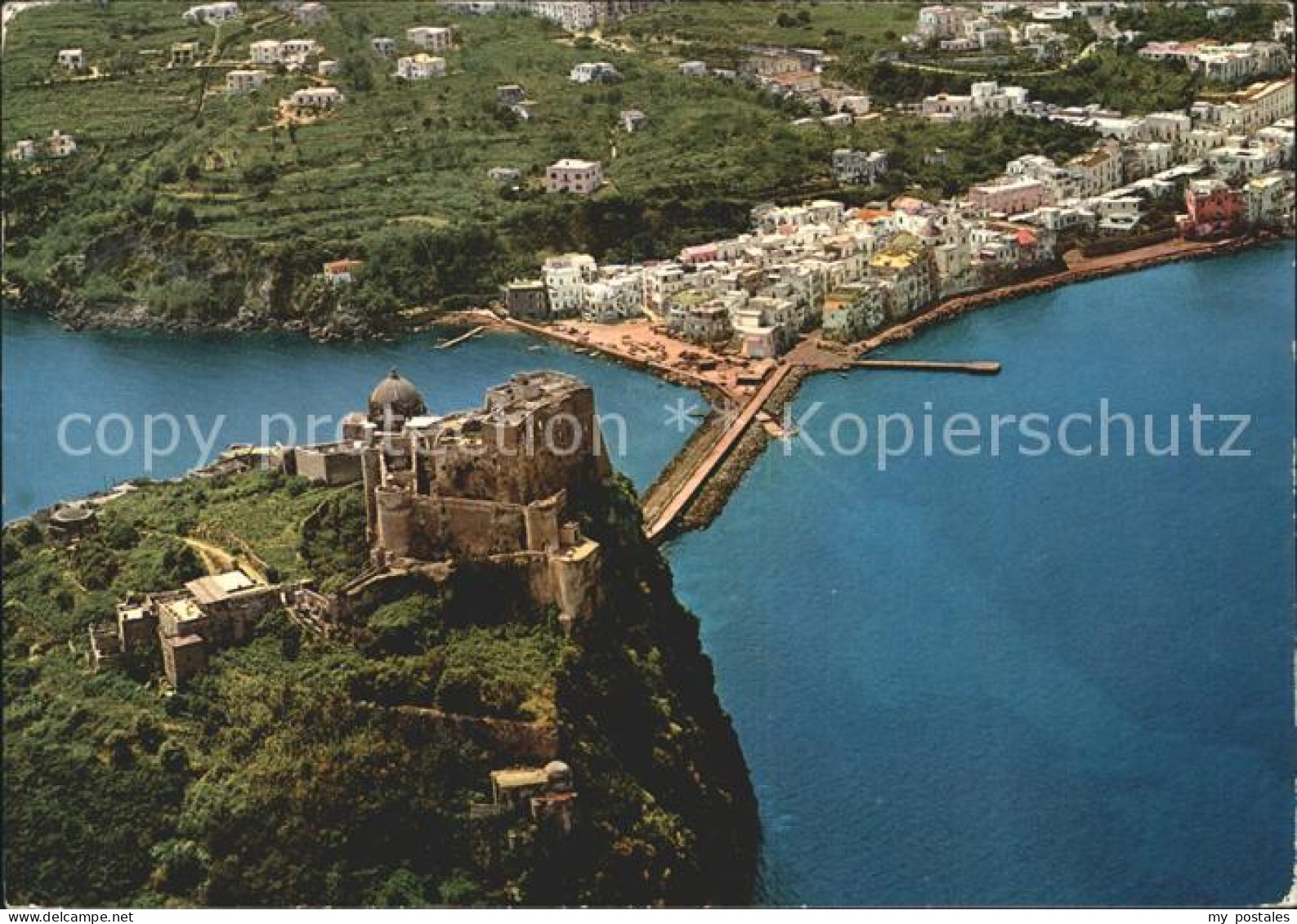 72234323 Ischia Fliegeraufnahme Schloss Ischia - Autres & Non Classés