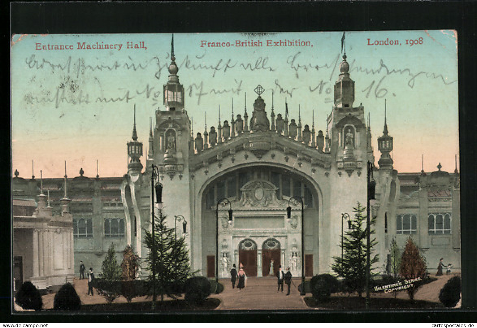 AK London, Franco-British Exhibition 1908, Entrance Machinery Hall  - Ausstellungen
