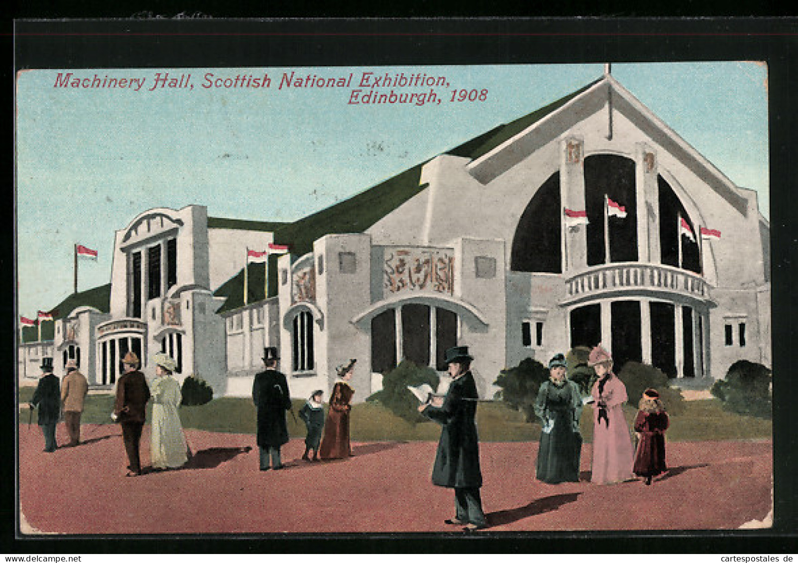 AK Edinburgh, Scottish National Exhibition 1908, Machinery Hall  - Expositions