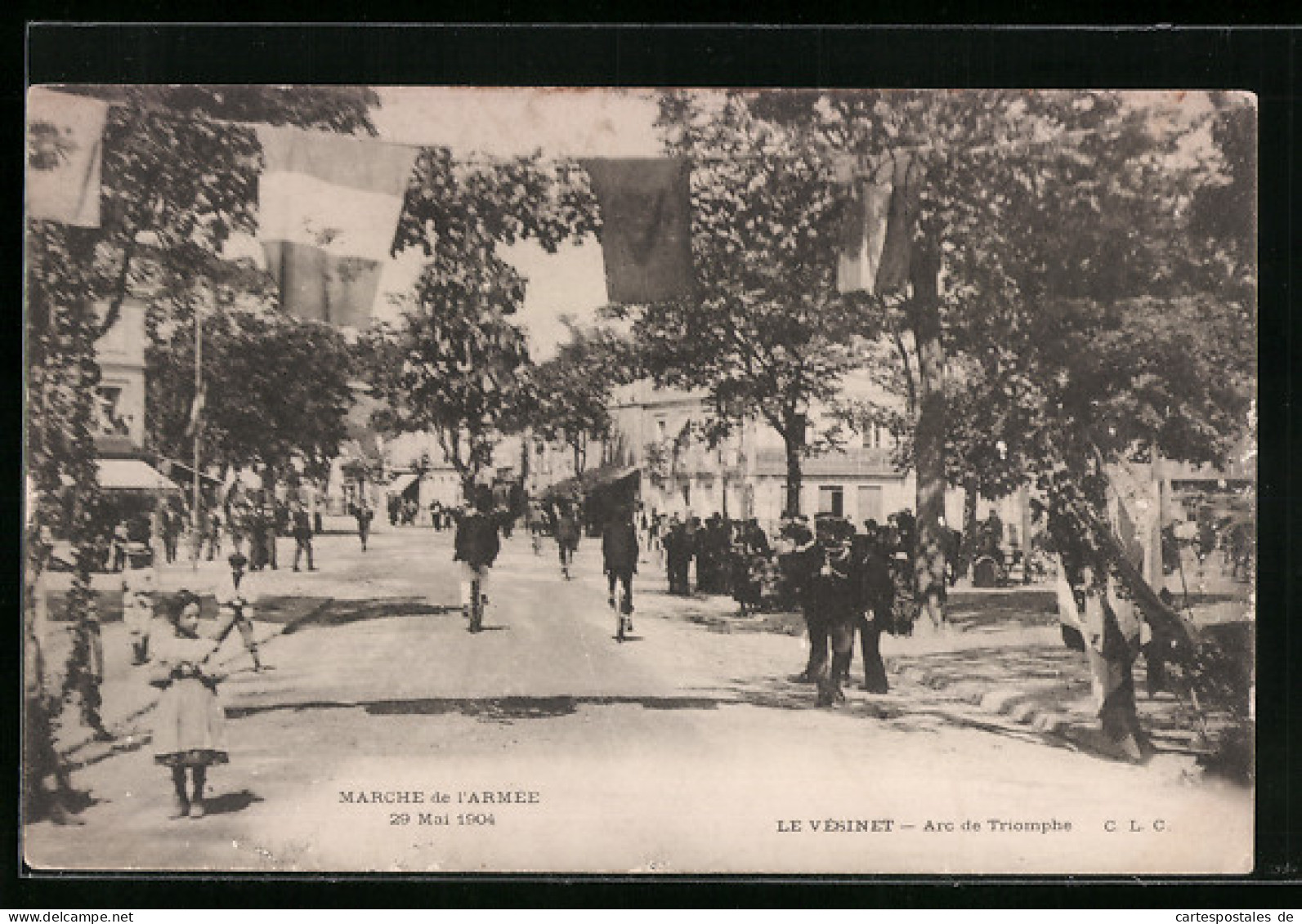 CPA Le Vésinet, Arc De Triomphe, Marche De L`Armée 1904  - Le Vésinet